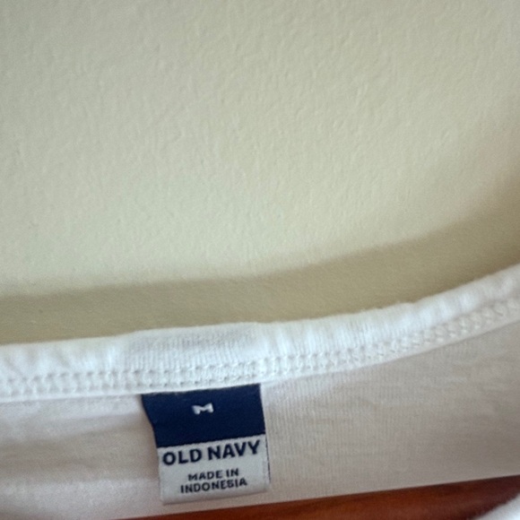 Old Navy Eyelet Puff Sleeve Knit Top White Size: Medium - Picture 3 of 4